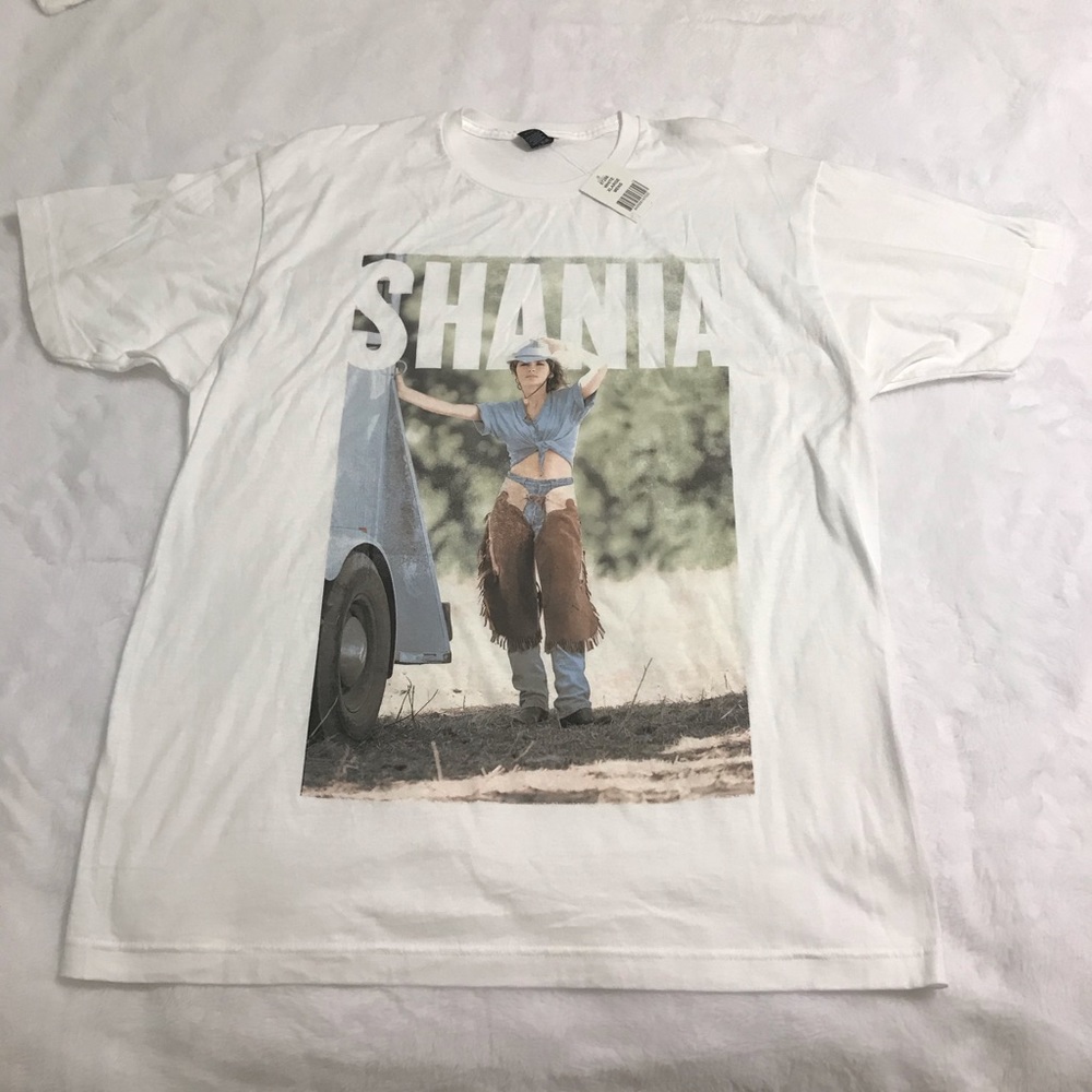 NWT SHANIA TWAIN white shirt vintage style xxl - Picture 2 of 3